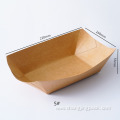 Paper Tray Boats Shape Paper Snacks Box Container